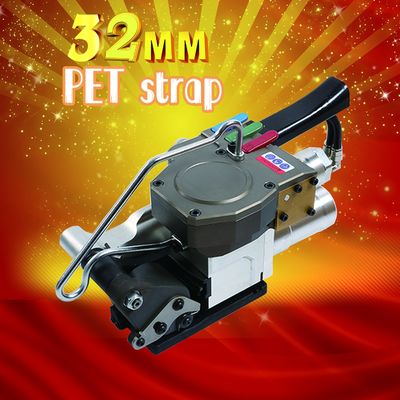 satın al 6000N Gerginlik Gücü Elden Taşınabilir Pnömatik Poliester Kemerleme Aracı 32mm PET kaynak bantlama ambalajlama balonları için sarma makinesi online manufacture