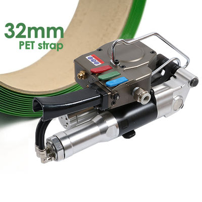 satın al Taşınabilir Pnömatik Baling Press 32mm PP/PET Kemeri 6000N Gerginlik Gücü Elde Pnömatik Kemerleme Aracı Palet Kemerleme Makinesi online manufacture