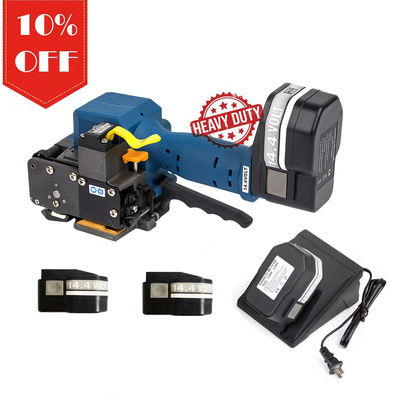 satın al Pil palet şerit karton plastik bant şerit ambalaj aracı tuğla PP PET Bundling Tensioner Elektrik Şerit Makinesi online manufacture