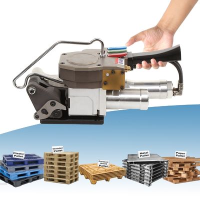 Teyp 25 - 32mm Pnömatik Plastik Kemerleme Aracı Tensioner Kemerlemesi Ortak Palet Paketleme Makinesi